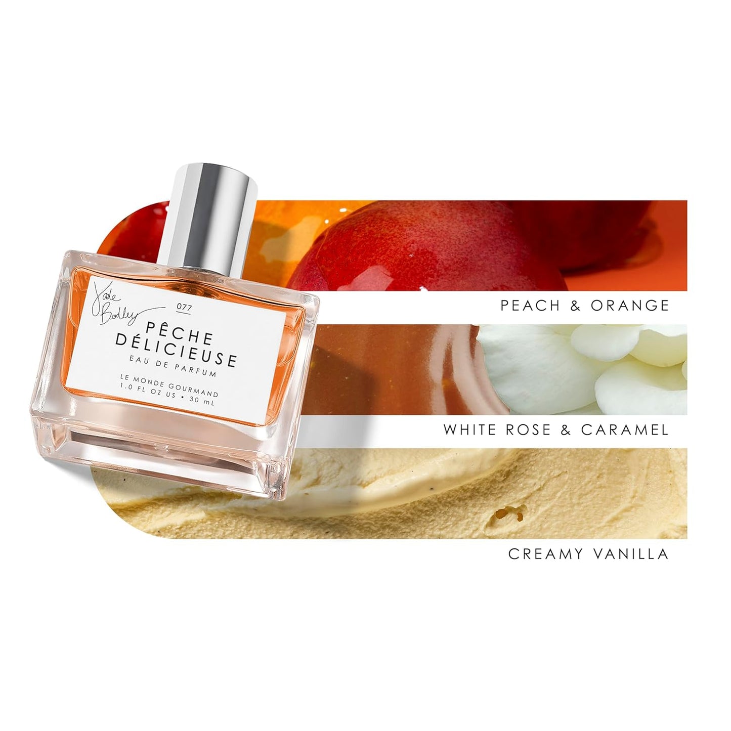 Le Monde Gourmand Pêche Délicieuse - Eau de Parfum – 1 fl oz (30 ml) - Peach, Vanilla, Caramel, Rose Perfume Notes