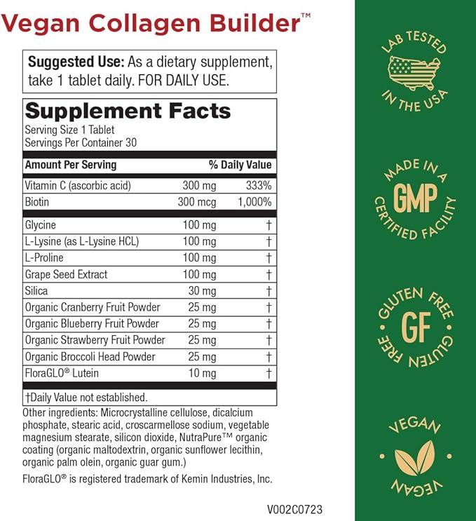 Purity Products Vegan Collagen Builder + Dr. Cannell's Advanced D Bundle Organic Fruits + Vegetables, Vitamin D3, K2 (Menaquinone MK-7 MK-4), Vitamin C, Lutein, Biotin - 30 Servings
