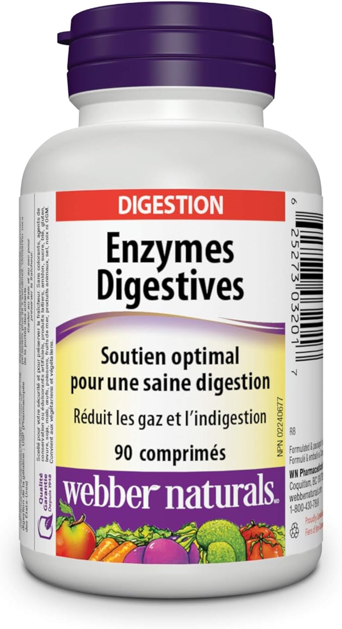 Webber Naturals Digestive Enzymes for Proteins 90 Tablets