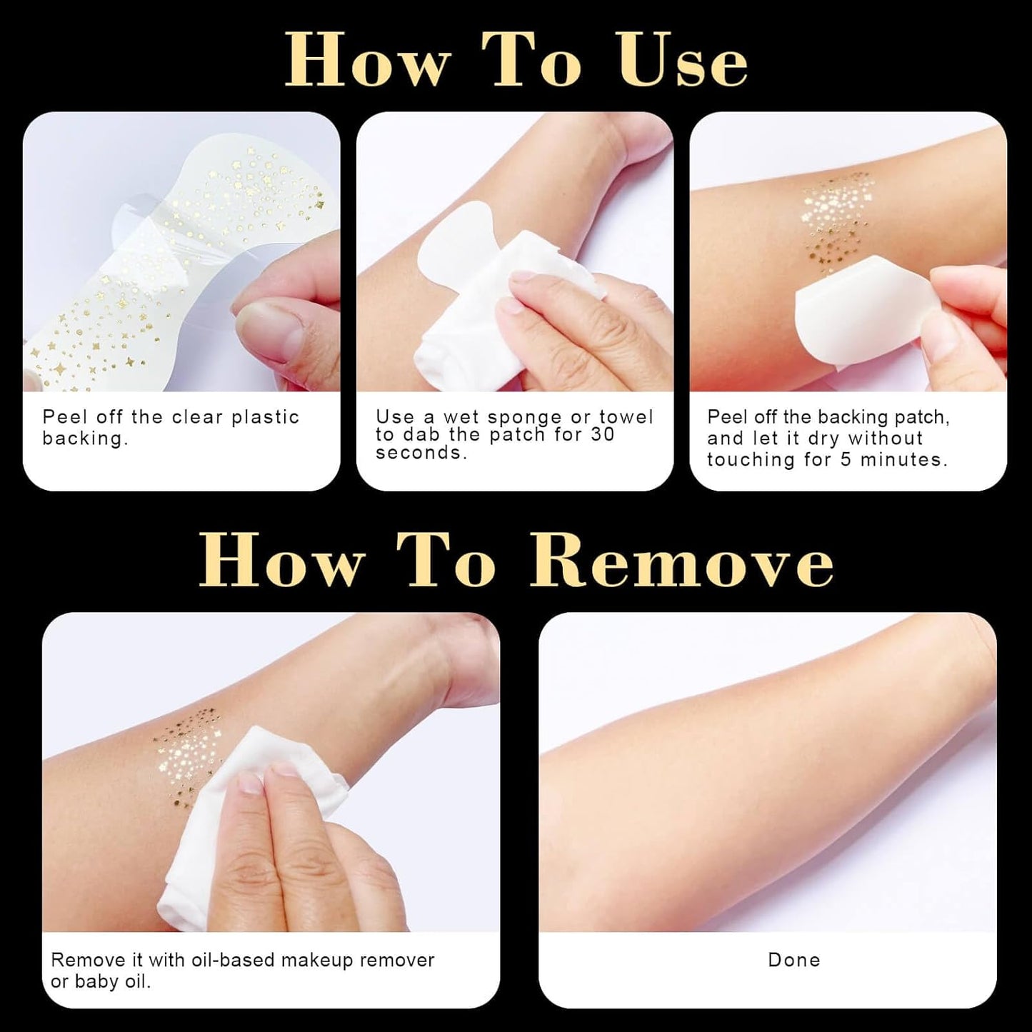 MEICOLY Gold Glitter Freckles Face Tattoo,St Patricks Day Face Glitter,Sparkle Freckles for Women Kids,Sparkle Makeup Patches,6Pcs