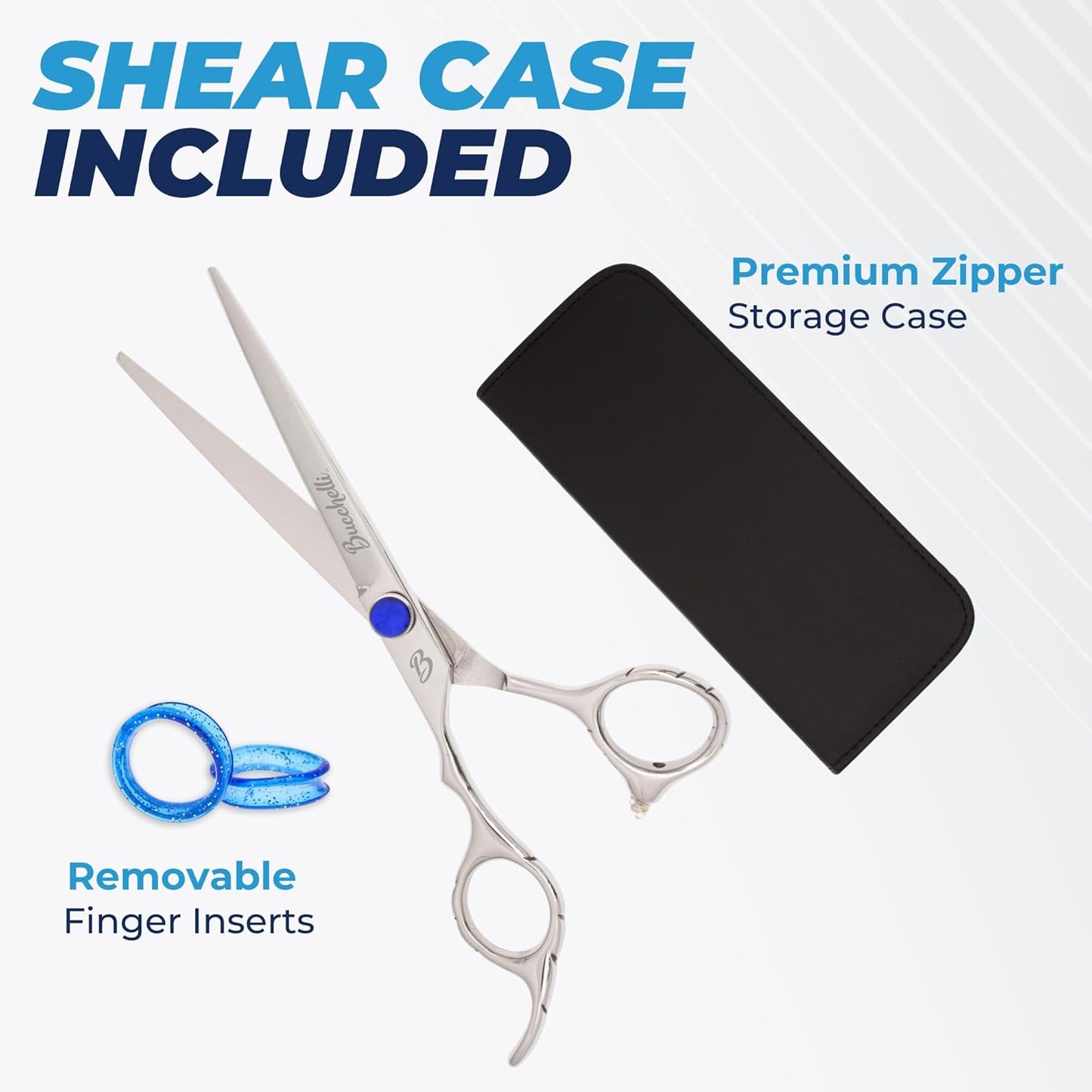 6 Inch Left Handed Hair Cutting Scissors Professional - Japanese 440A Inch Barber Scissors - Convex Blades with Adjustable Tension Knob (Silver Left 6")