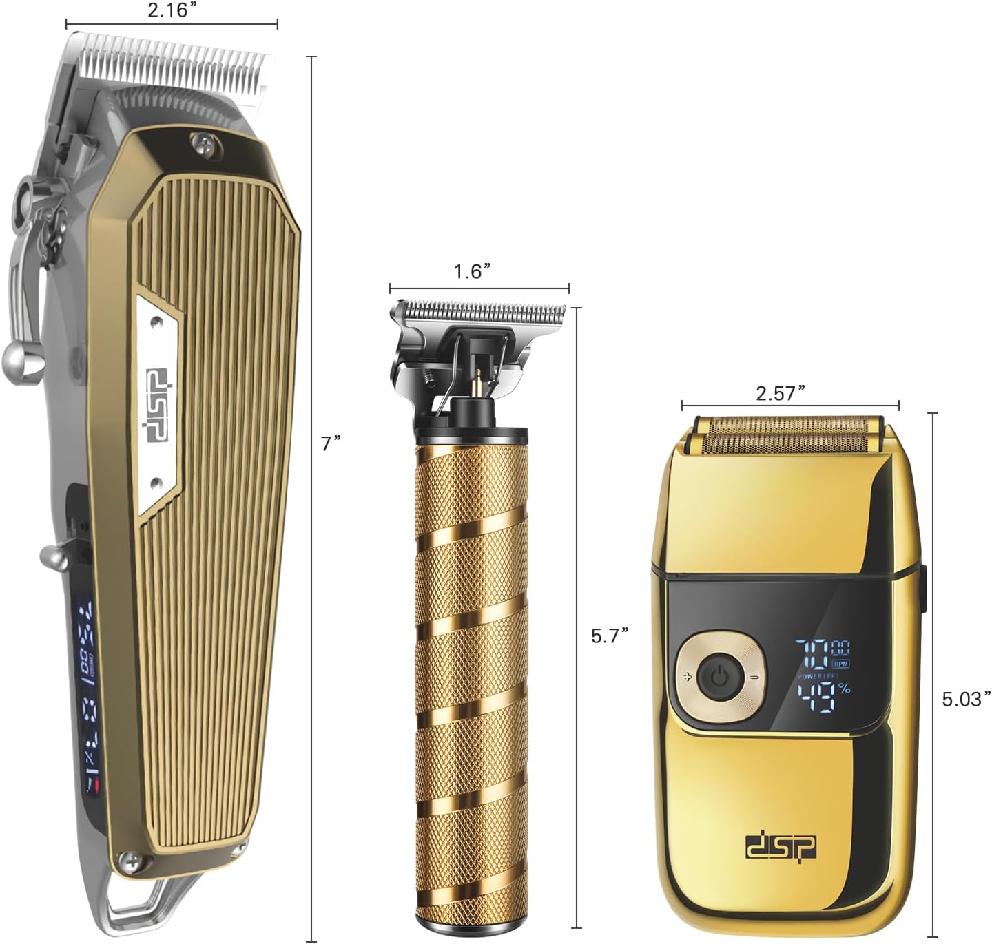 DSP® Professional Barber Clippers Set for Men - Cordless Bald Shaver Men Clippers and Trimmers Set - All in one Complete Kit