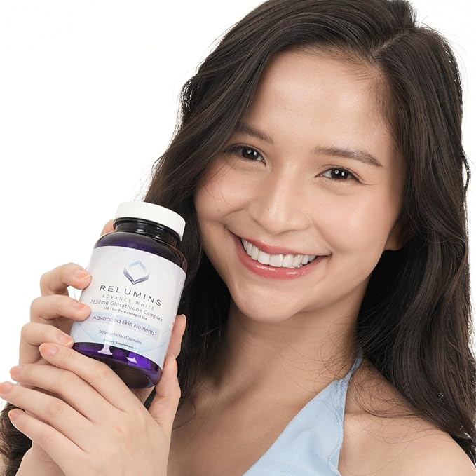 Relumins L-Glutathione Complex 1650mg - Antioxidant Support with Alpha Lipoic Acid, NAC, L-Methionine, Vitamin E - Halal & cGMP Certified, Skin Health Supplement - 90 Vegetarian Capsules