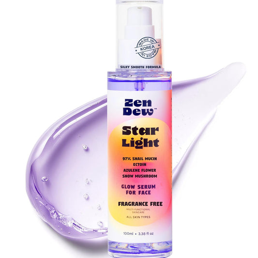 Star Light Korean Snail Mucin Serum (3.38 oz) Brightening & Hydrating K Beauty Face Serum for Glass Skin Glow – Smoothing Korean Skin Care