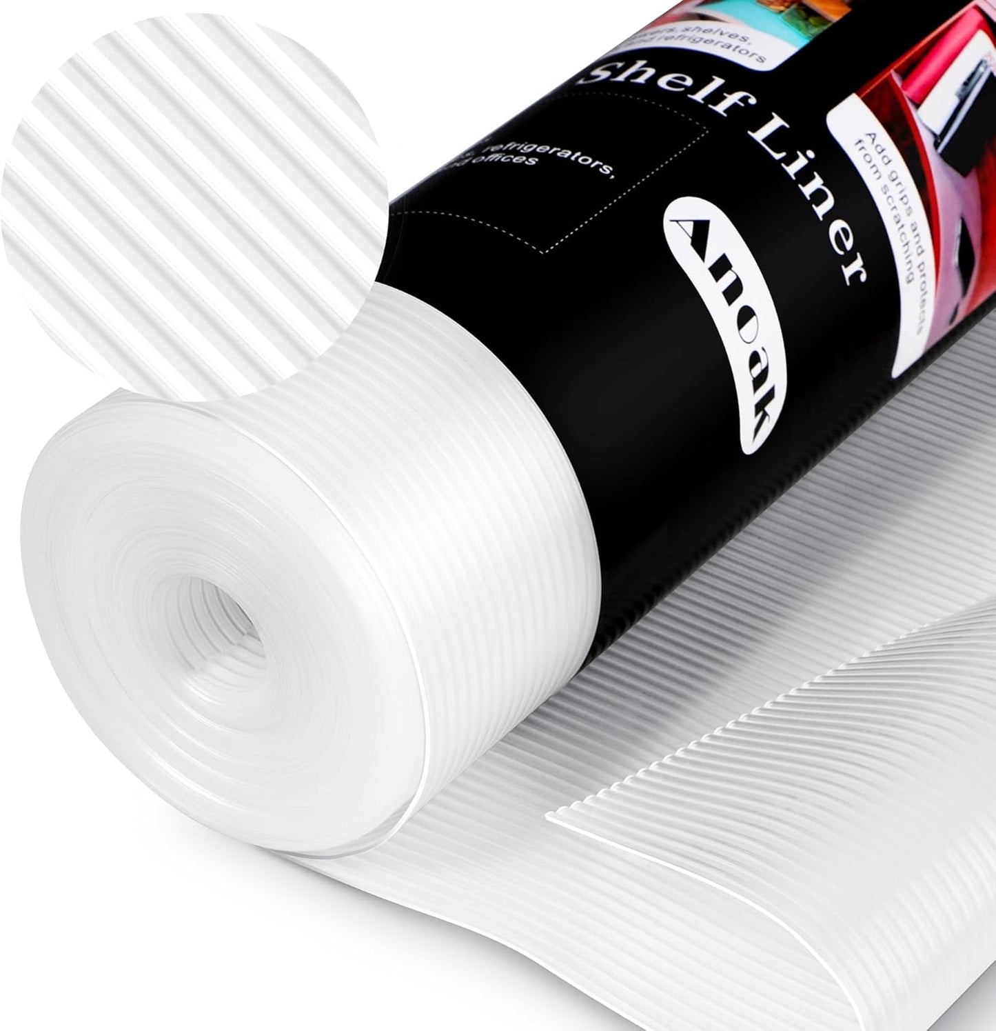 Anoak Shelf Liner - Non-Slip Cabinet Liner, 30 Inch x 10 FT(120 Inch) Durable Waterproof Washable Oil-Proof for Kitchen Cabinet, Shelves, Refrigerator, Storage, Desks, Non Adhesive