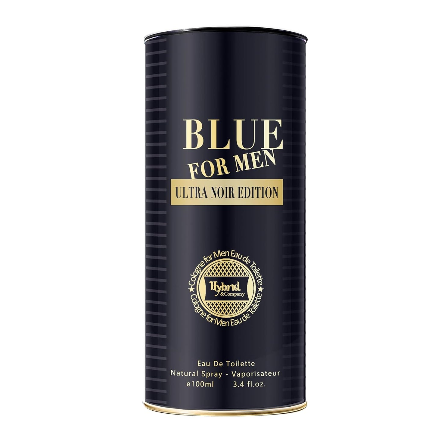 Hybrid & Company Blue For Men Ultra Noir Eau De Toilette Vaporisateur Natural Spray 3.4 Fl Oz