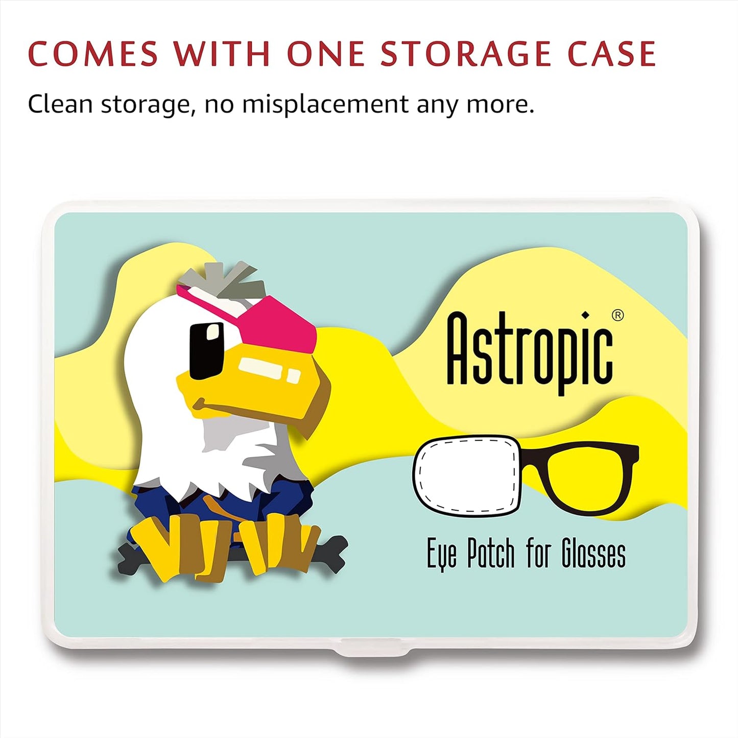 Astropic 2Pcs Silk Eye Patches for Adults Kids Glasses to Cover Either Eye (Medium, Black)