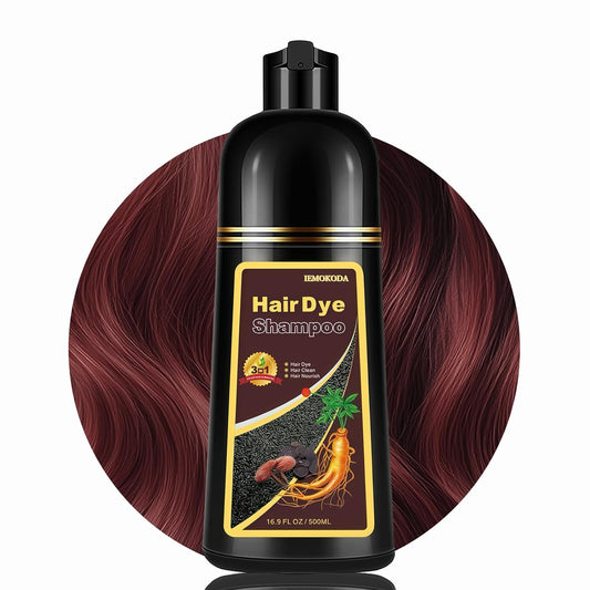 Red Hair Dye Shampoo 3 in 1, Hair Color Shampoo for Women Men, Long Lasting Red Hair Dye, Shampoo Para Pintar el Cabello, Works in Minutes, Easy to Use, 16.90 Fl Oz