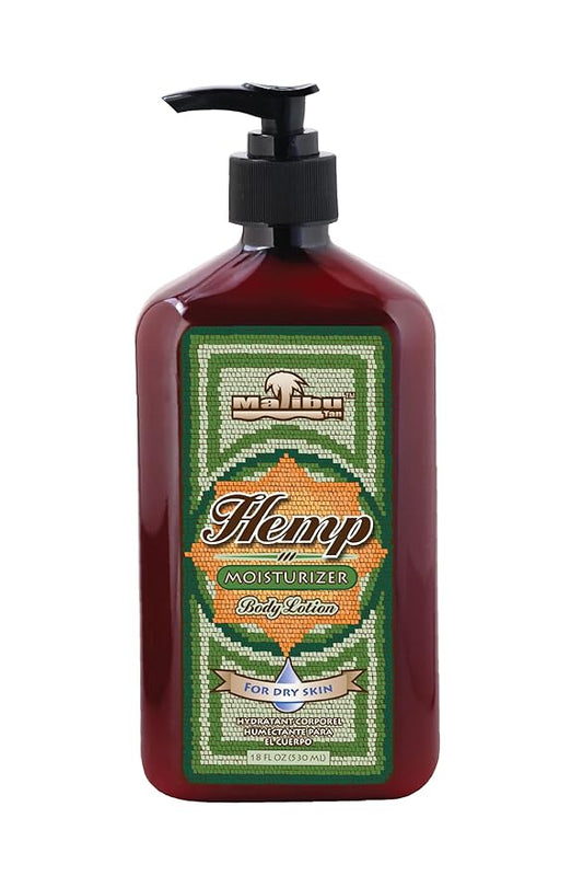 Malibu Tan Body Lotion for Dry Skin HEMP Moisturizer, 18 fl oz - NEW