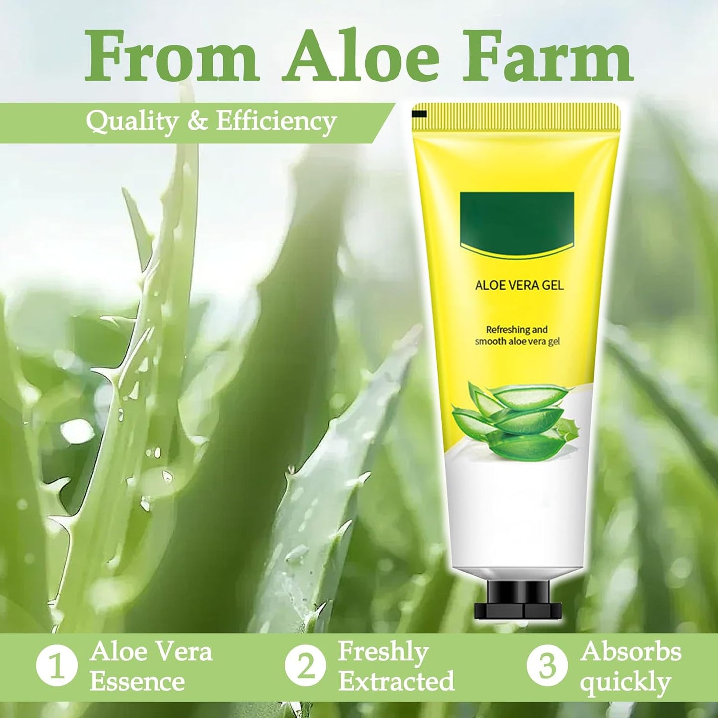 16PCS Aloe Vera Gel for Face,Made within 100% Organic Aloe Vera Gel,Natural Hydrating Pure Vera Moisturizer for Soothing Skincare,Moisturizing Aloe Lotion for Skin,Face,After Sun Care,16.93oz