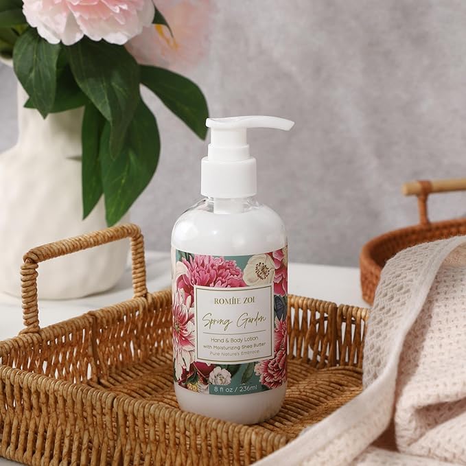 Daily Hand & Body Lotion with Moisturizing Shea Butter - Spring Garden with the Scent of Botanical Bliss - 236 ML / 8 FL OZ