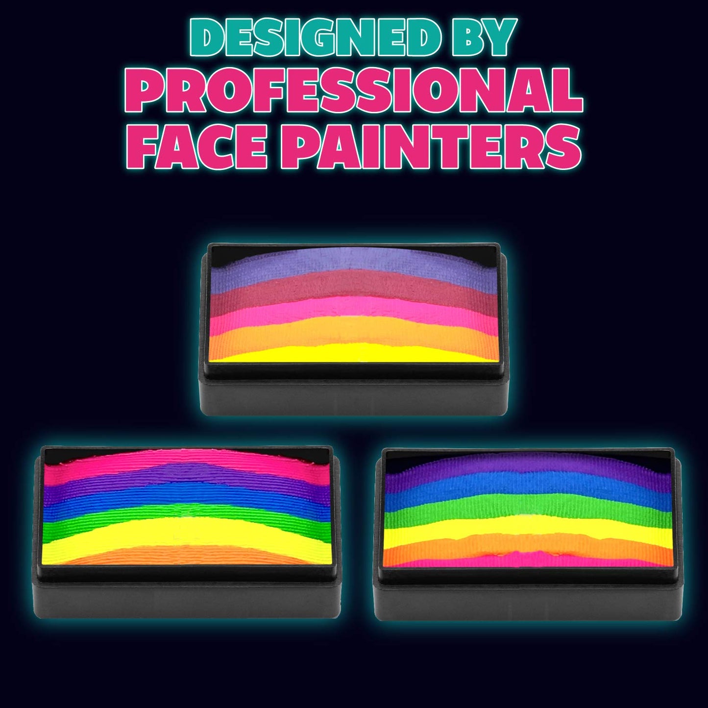 Kraze FX Dome Stroke - Lyric (25 gm), Professional 1-Stroke Split Cake, Hypoallergenic, Non-Toxic, Water Activated Face & Body Painting Makeup Supplies for Sensitive Skin, Kid Safe, Adults