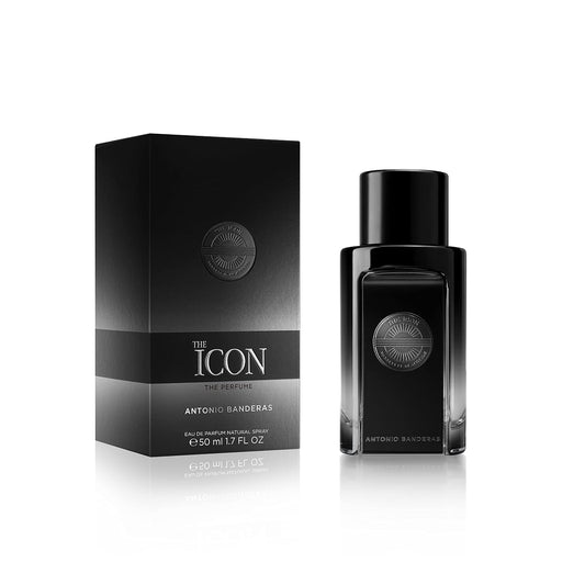 Banderas Antonio The Icon Eau De Perfume For Men - Long Lasting - Virile, Elegant, Trendy And Sexy Scent - Wood, Amber, And Sandalwood Notes - Ideal For Special Events - 1.7 Fl Oz