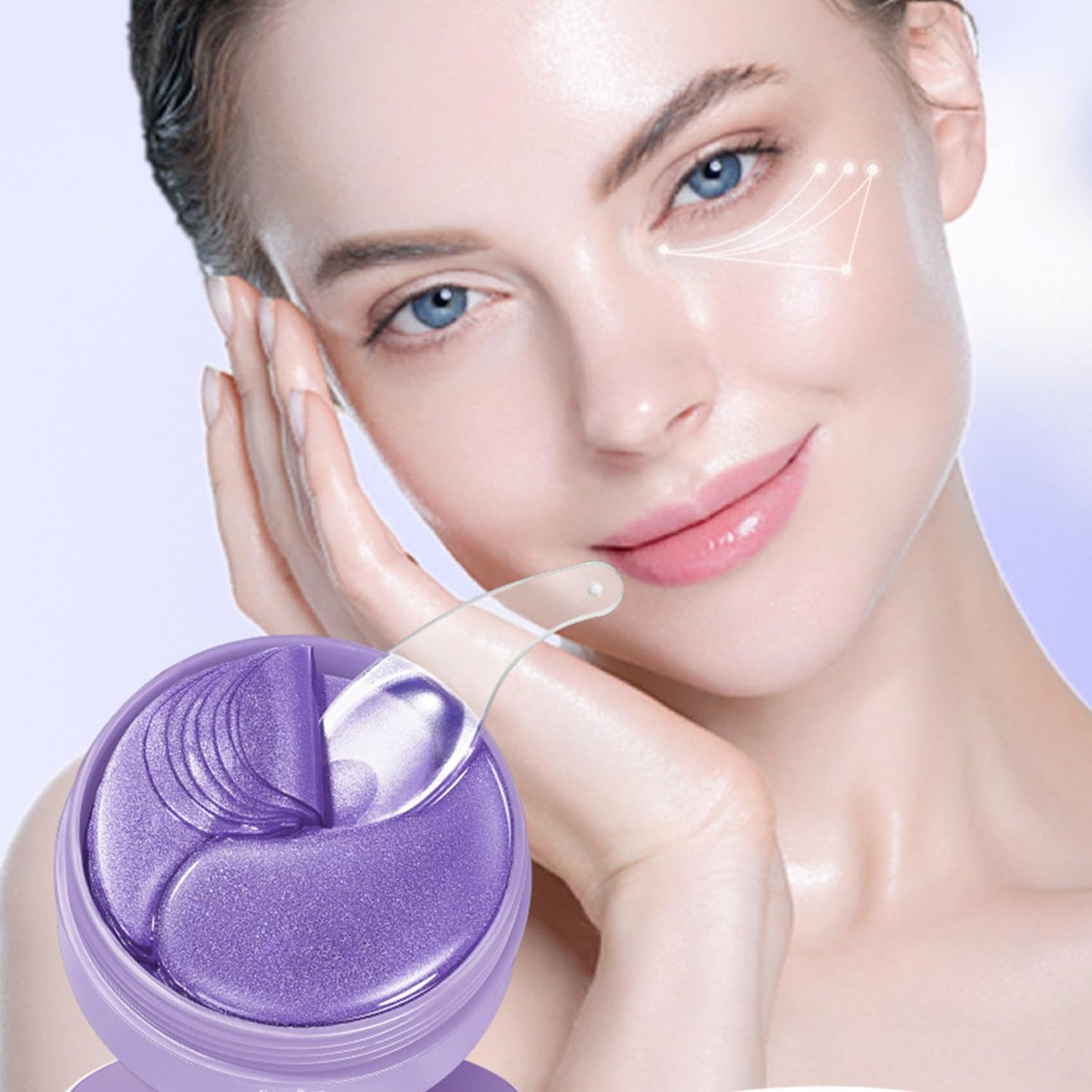 Aloe Vera Eye Masks - 60 PCS Under Eye Patches for Puffy Eyes and Dark Circles Treatments - Hydrating Eye Mask Skincare, Eye Gel Pads for Eye, Reduce Wrinkles and Fine Lines, Improve Eye Skin (Set C)