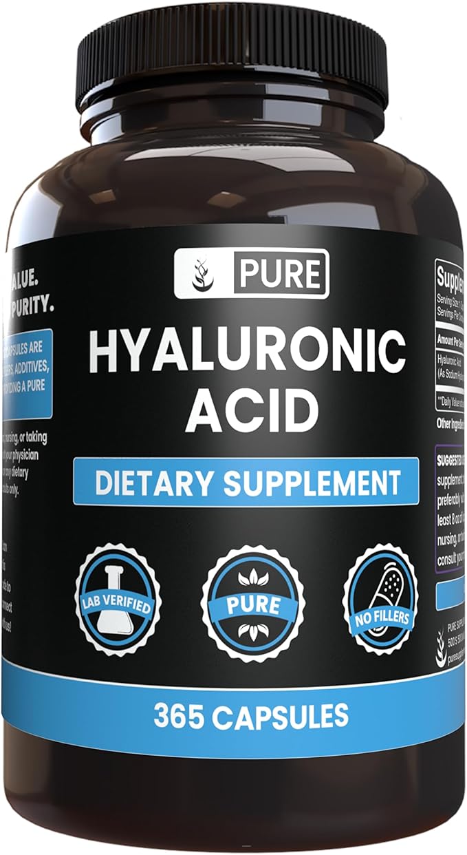Pure Original Ingredients Hyaluronic Acid (365 Capsules) No Magnesium Or Rice Fillers, Always Pure, Lab Verified