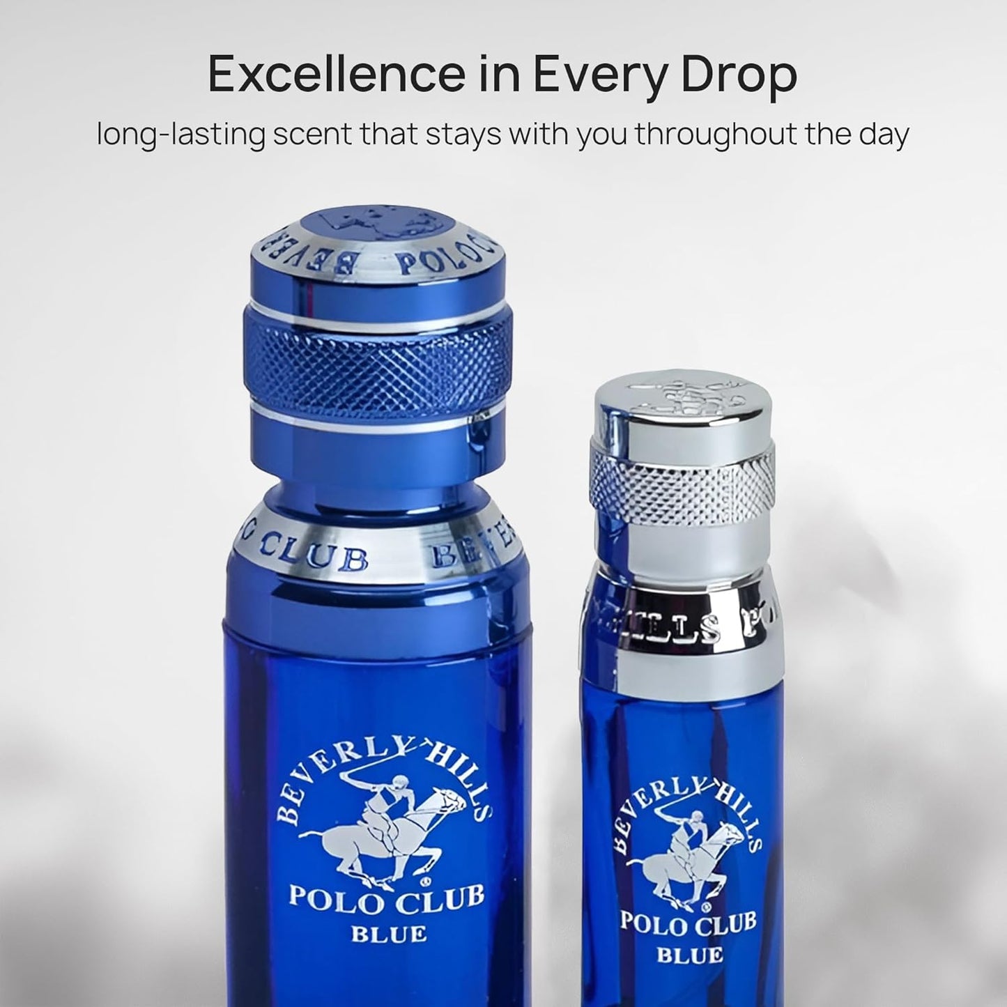 Beverly Hills Polo Club BHPC Men's Eau De Toilette Bonus Pack, featuring 1.7 oz EDT + Bonus 0.5 oz EDT (Blue)