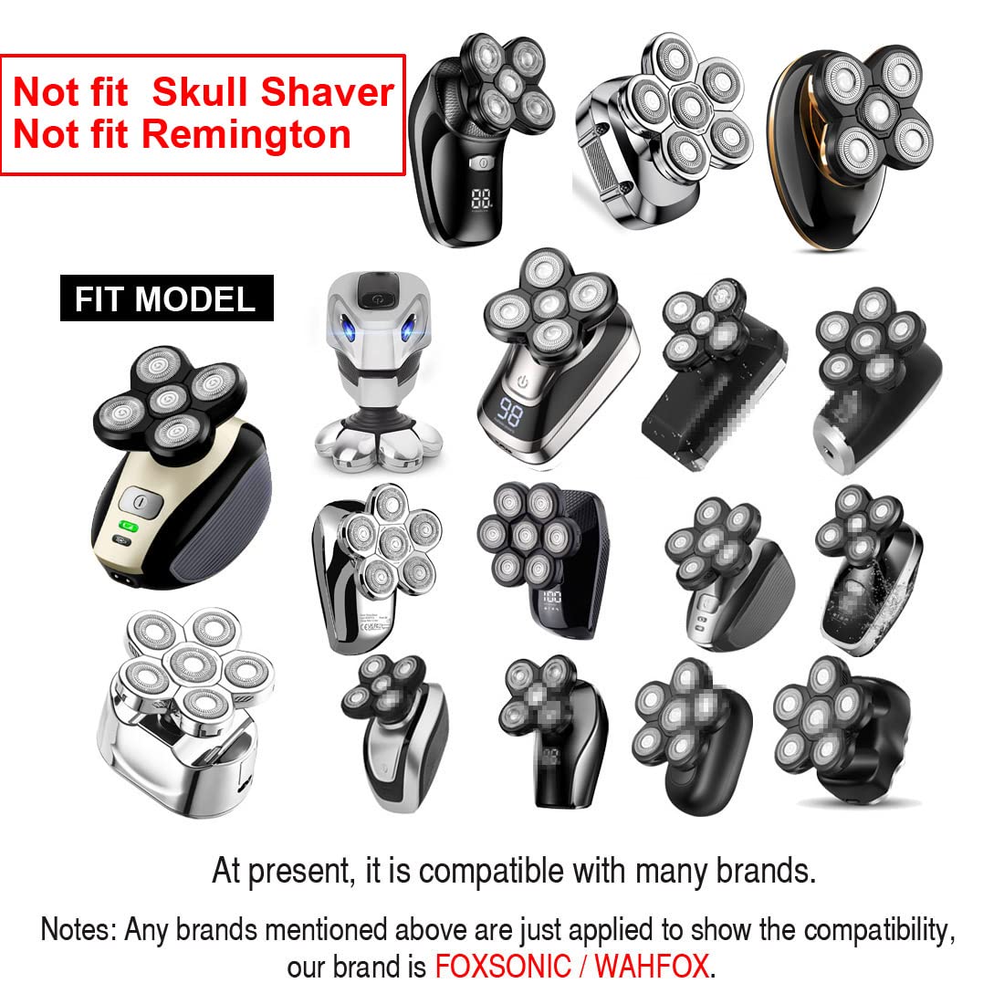 Upgraded 9 Blade Body Shaver Replacement Heads for Many Brands Electric Razor