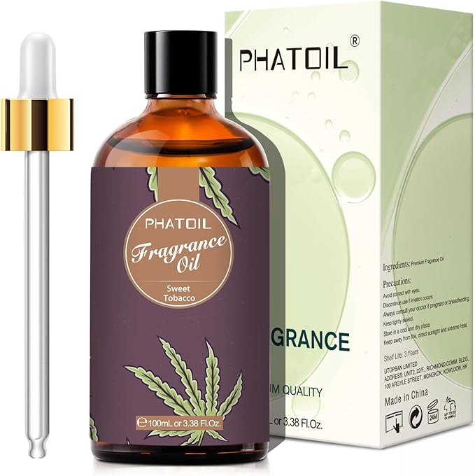 3.38FL.OZ Sweet Tobacco Fragrance Oils for Aromatherapy, Essential Oils for Diffusers for Home, Perfect for Diffuser, DIY Candle and Soap Making, DIY Scented Products - 100ml