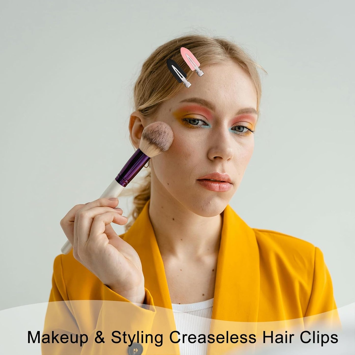 8Pcs No Bend No Crease Hair Clips, Small Flat Hair Clips for Women, Non Slip Makeup Bangs Hair Clip Hair Barrettes for Styling