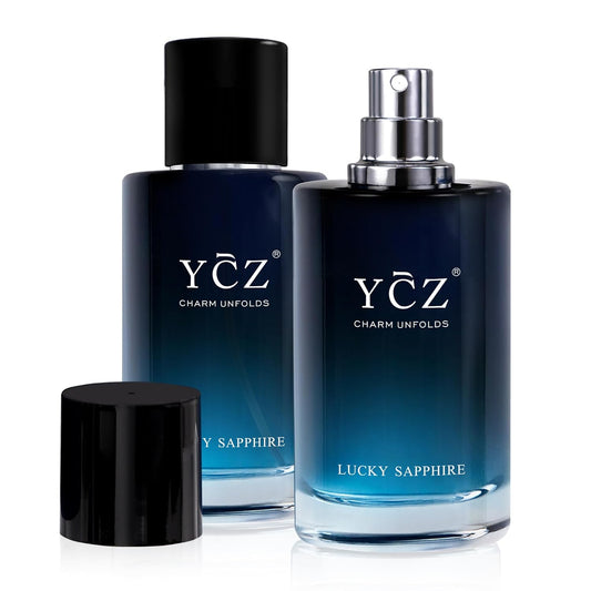 Ycz Lucky Men's Eau De Parfum New Round Box Packaging,1.7oz(50ml),Long Lasting EDP Men.Making it the ideal gentlemen’s gift (2-Pack)