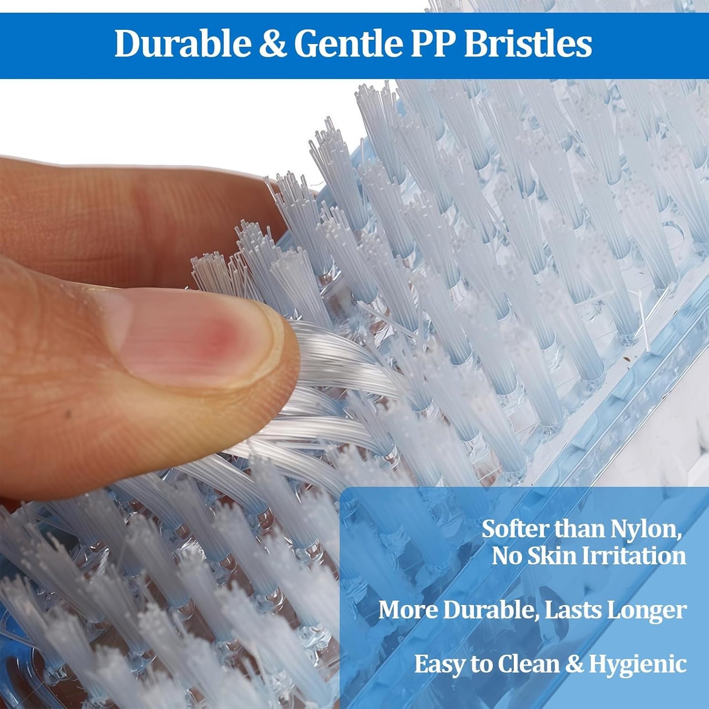 Nail Brushes for Cleaning Fingernails Nail Scrubber Brush Plastic Double-Sided Fingernail Cleaning Brush for Home, Office, Kitchen, Travel, and Gardening for Deep Cleaning （4 Pack）