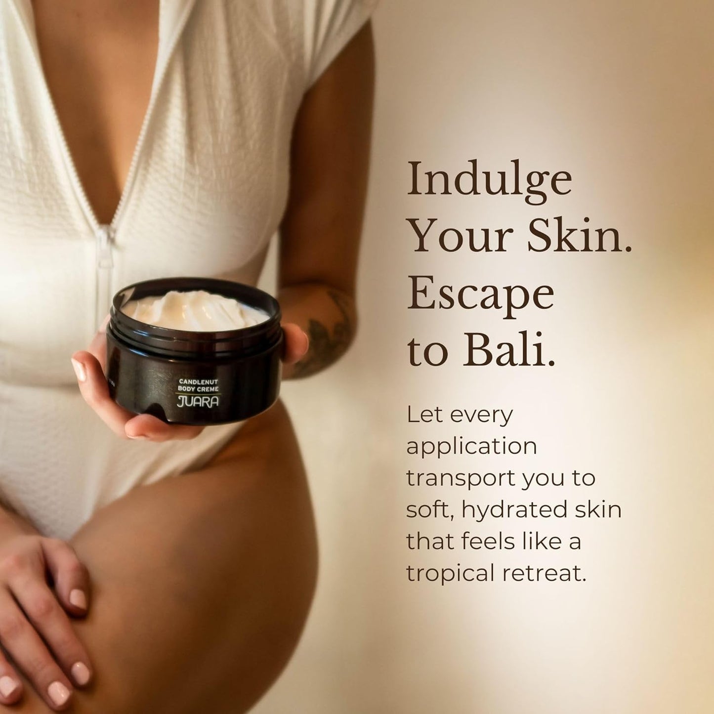 Juara - Candlenut Body Creme | Moisturizing Lotion | Dry Skin Hydration | Skin, Hands & Feet Cream | Soothing Skincare Balm | Cruelty Free, Paraben, Sulfate Free, Vegetarian | 7.5 oz