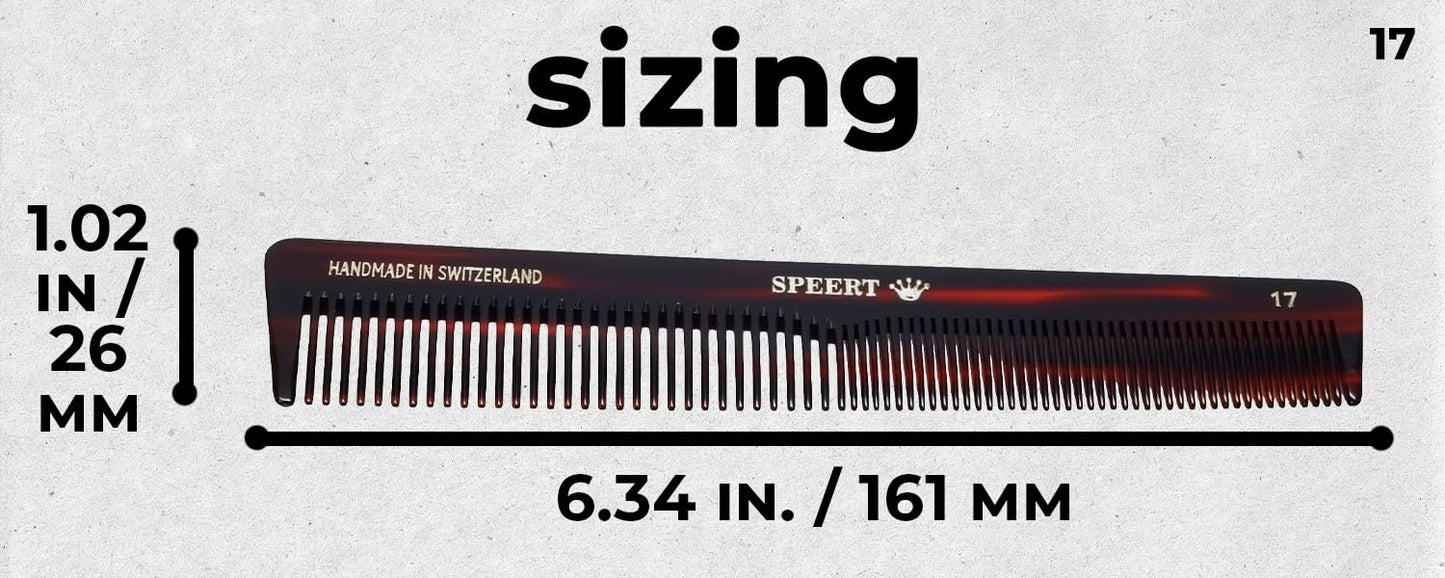 #17 Handmade Wide Narrow Tooth Mustache Beard Comb Small Tortoise Havana Acetate Thick Coarse Curly Fine Short Pocket Sized Facial Hair Grooming Tangle Free Beard Straightener Growth Care Comb