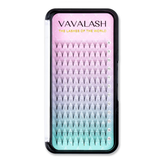 Russian Volume Lash Extensions - 3D, 4D, 5D, 6D, 8D, 9D, 10D Thickness 0.07/0.1 C/D Curl Eyelashes Heat Bonded Premade Fans Middle & Long Stem Supplies (Middle Stem 8D-0.07-D-8-15mm)