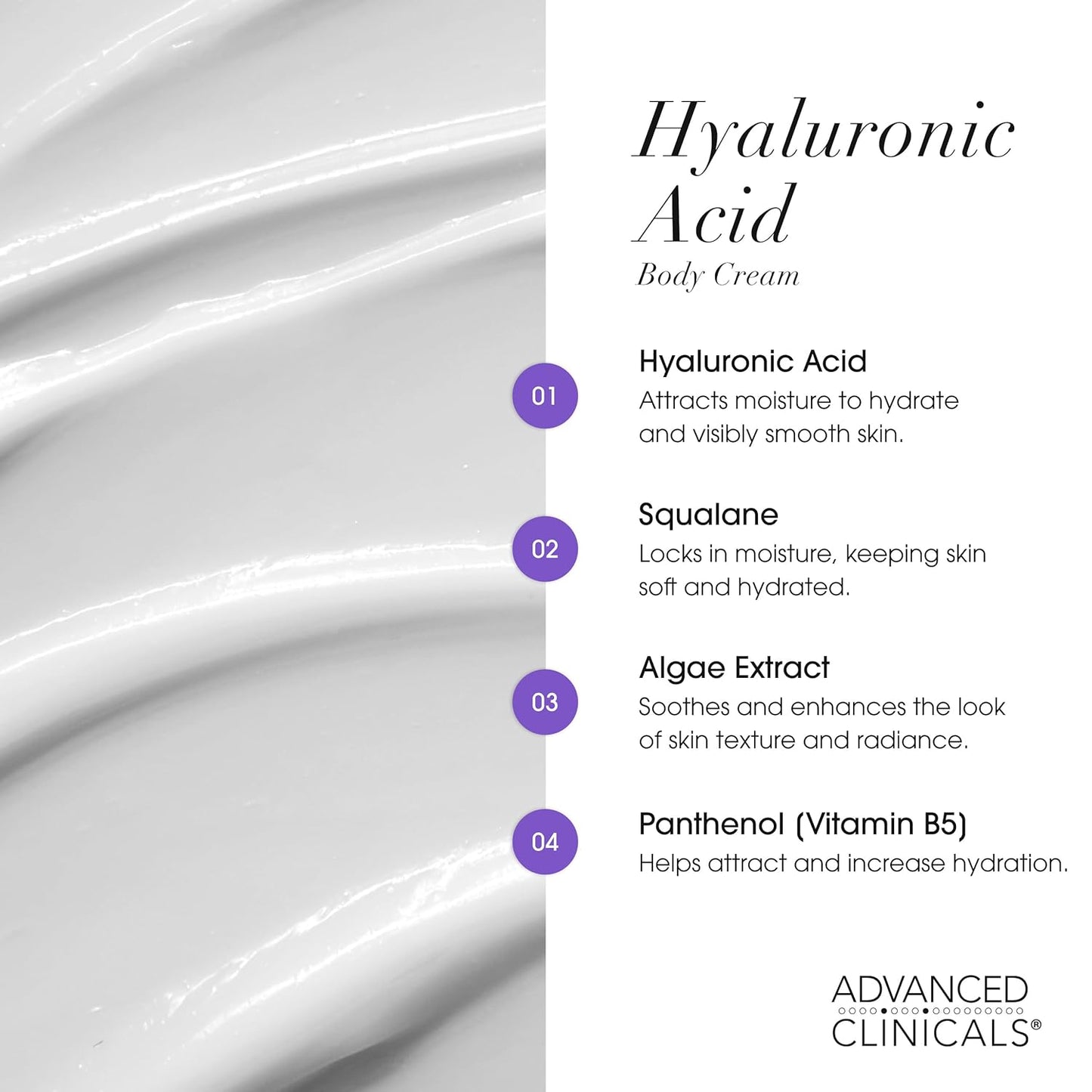 Advanced Clinicals Hyaluronic Acid Face Moisturizer Gel Cream + Hyaluronic Acid Body Cream 2pc Hydrating Skincare Set For Women & Men To Reduce Appearance Of Dry Skin, Wrinkles, & Fine Lines, 2pc Set
