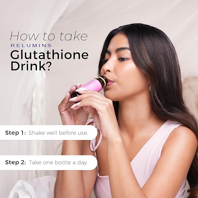 Relumins Advance Beauty Supplement Set – Collagen Drink, Glutathione Drink & Vitamin C 1000mg with Rose HIPS & Bioflavonoids, Hyaluronic Acid & CoQ10