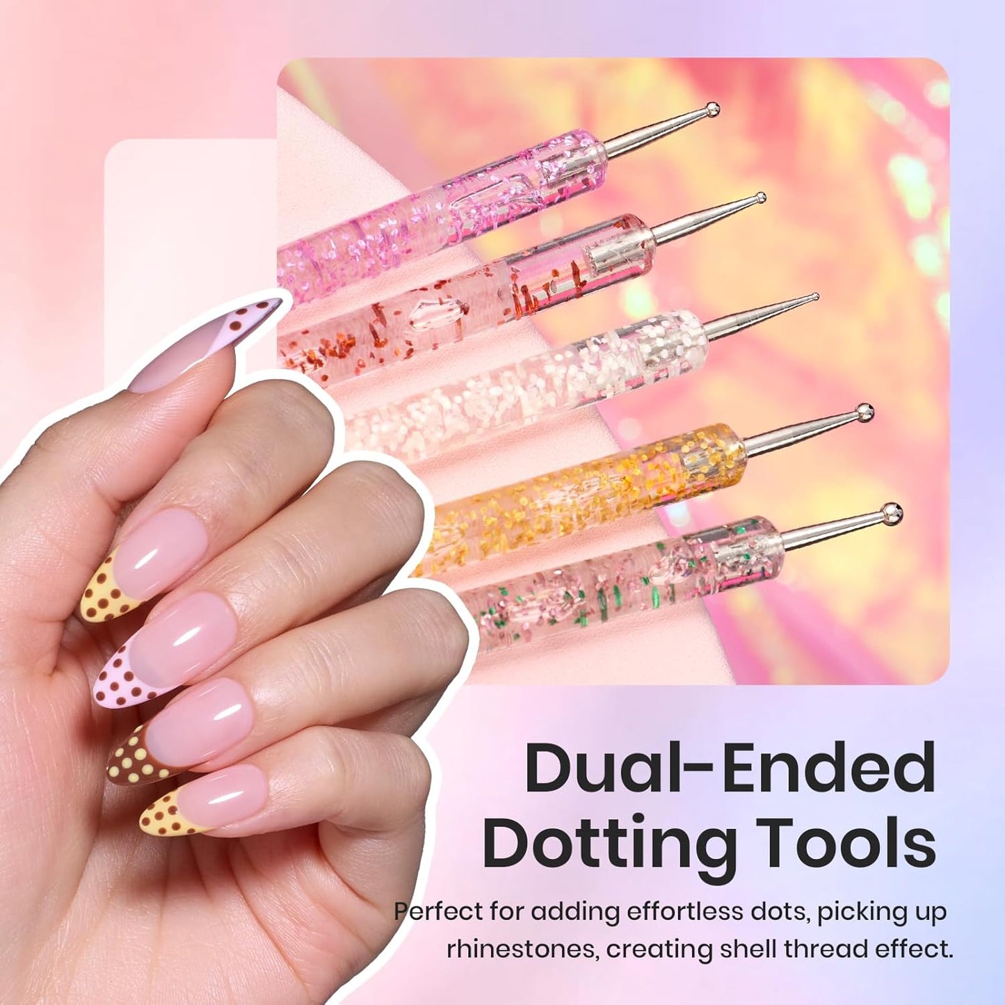 Beetles 31pcs Nail Art Brushes, Nail Art Pens, Dotting Tools, Dust Brush, Striping Liner Fingernail Drawing Pens with Palette Holder All in One for Starter Manicure Design Set