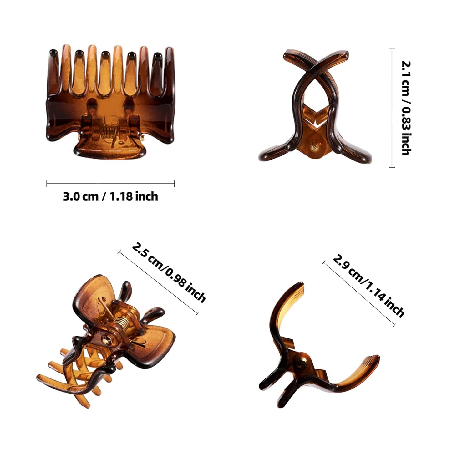 22 pcs Light Brown Small Hair Claw Clips for Women and Girls, 1.1 inch Medium to Small Hair Clips for Styling Sectioning, Clamp Hair Bangs, Keep in Side, Perfect Gifts.