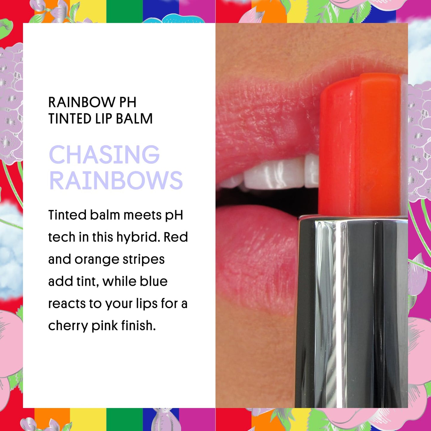 Winky Lux Rainbow Tri-Color Tinted Lip Balm – Hydrating Lip Care with Jojoba Oil & Vitamin E, Sheer Pink Tint, Moisturizes and Softens Dry Lips