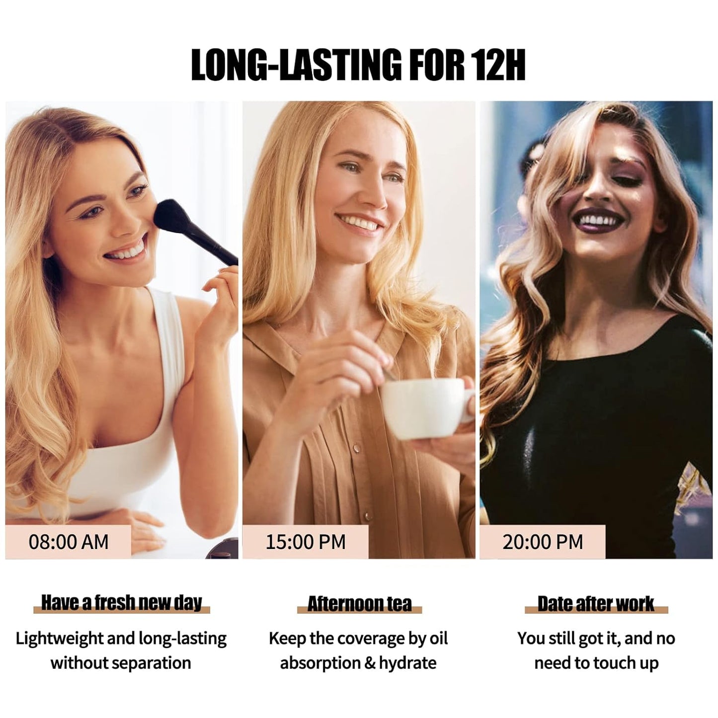 Anglicolor Matte Oil Control Concealer Foundation 2PCS, Flawless Soft Long Lasting Foundation Makeup,Waterproof Full Coverage Face Makeup Strong Concealer Foundation for Oily Acne Skin (2PC 105, 60ml)