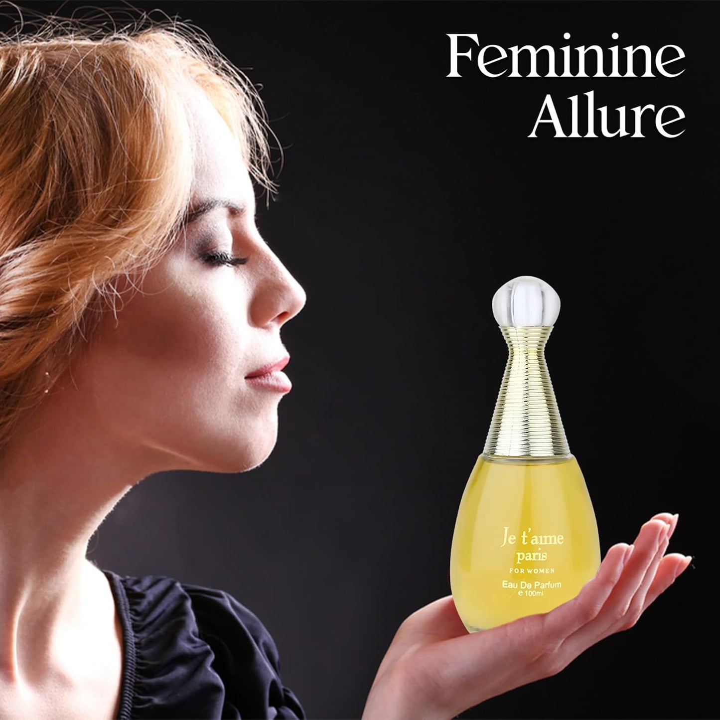 2PCS Je t'aime Paris Women Perfume 3.4 Fl Oz Eau de Parfum Natural Spray with Fresh Feminine Scent Holiday Gift for All Day Use