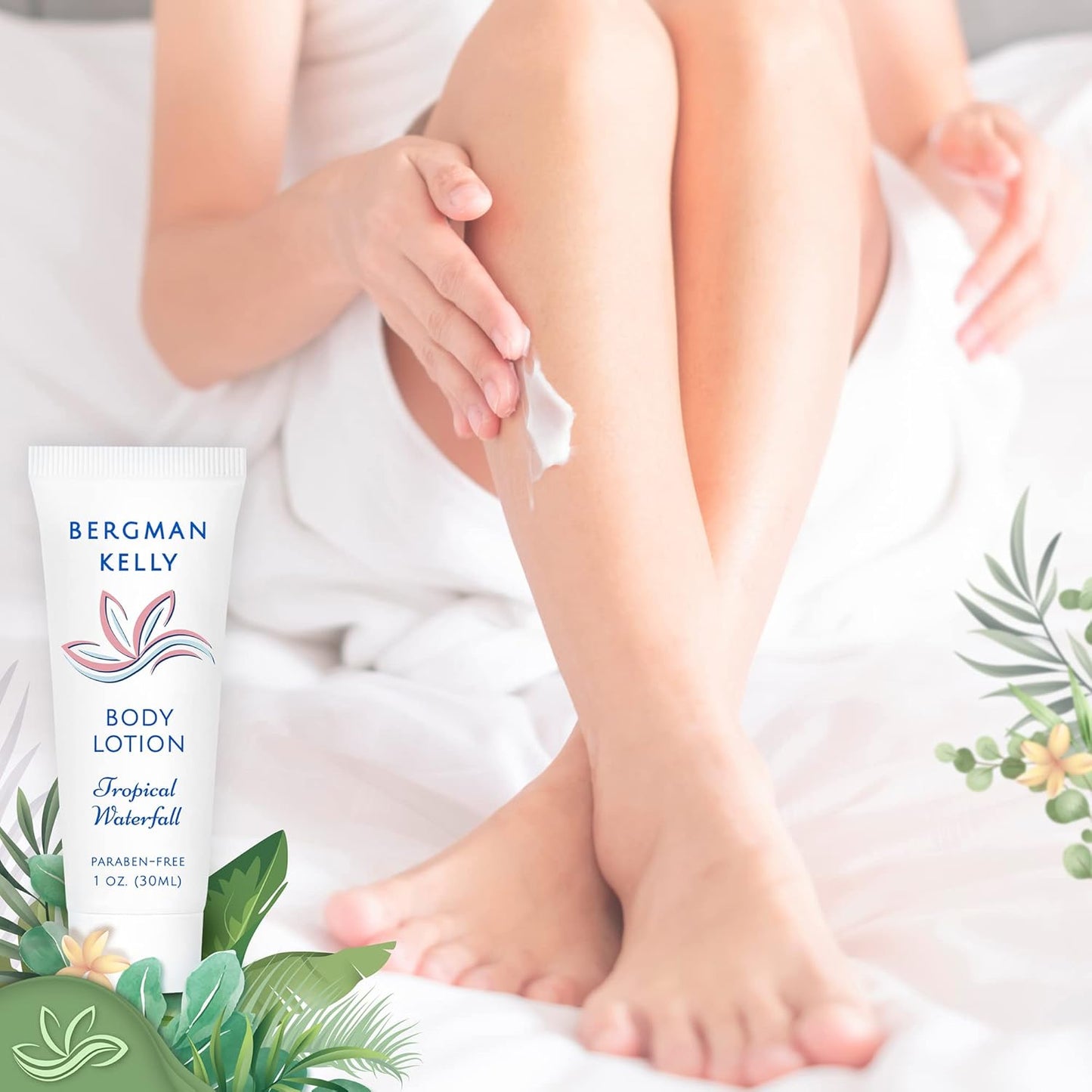 BERGMAN KELLY - Travel Size Lotion - 1 fl oz, 18000 PK, Tropical Waterfall - Delight Your Guests w/Invigorating & Refreshing Body Lotion - Quality Mini & Small Size Guest Hotel Toiletries in Bulk