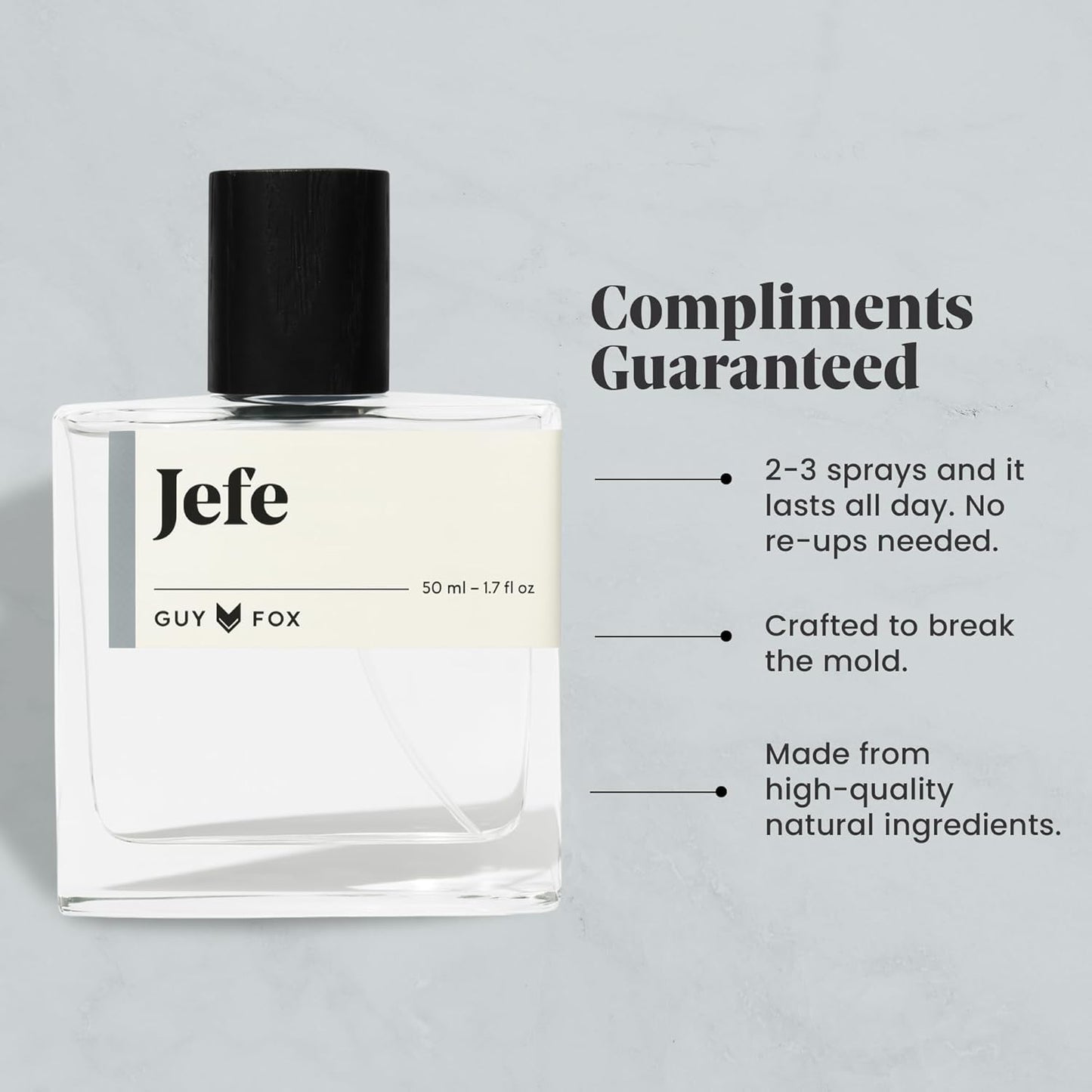 GUY FOX - Jefe - Cologne For Men | Mandarin Orange, Sea Notes & Oakmoss | Fresh, Aquatic Men's Cologne | Men's Fragrance | 1.7 Fl Oz