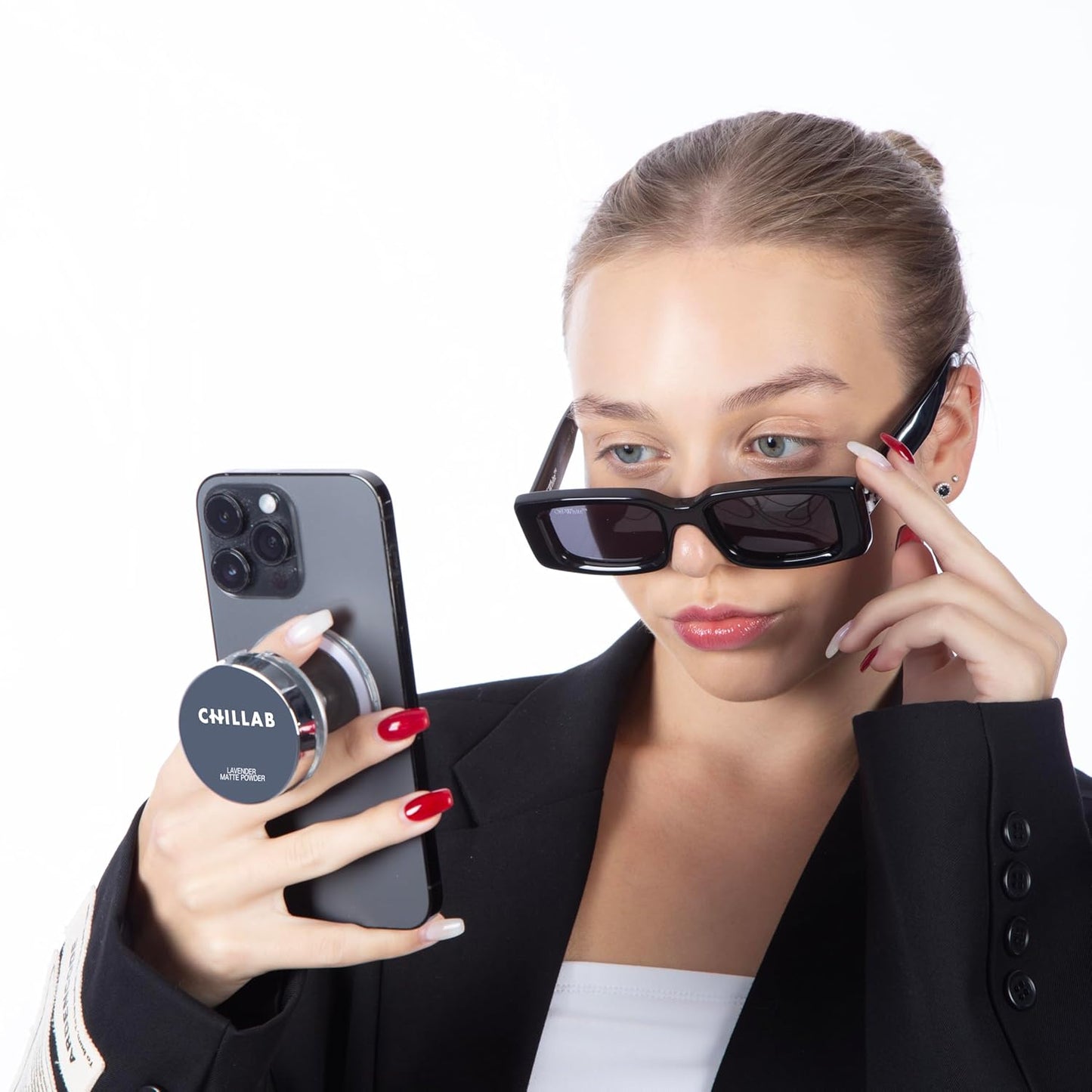 Chillab Luxe Ultimate Makeup Collection 14-Piece Set Includes Compact Powder, Lip Oil, Primer, Brushes, and Cloud Puff