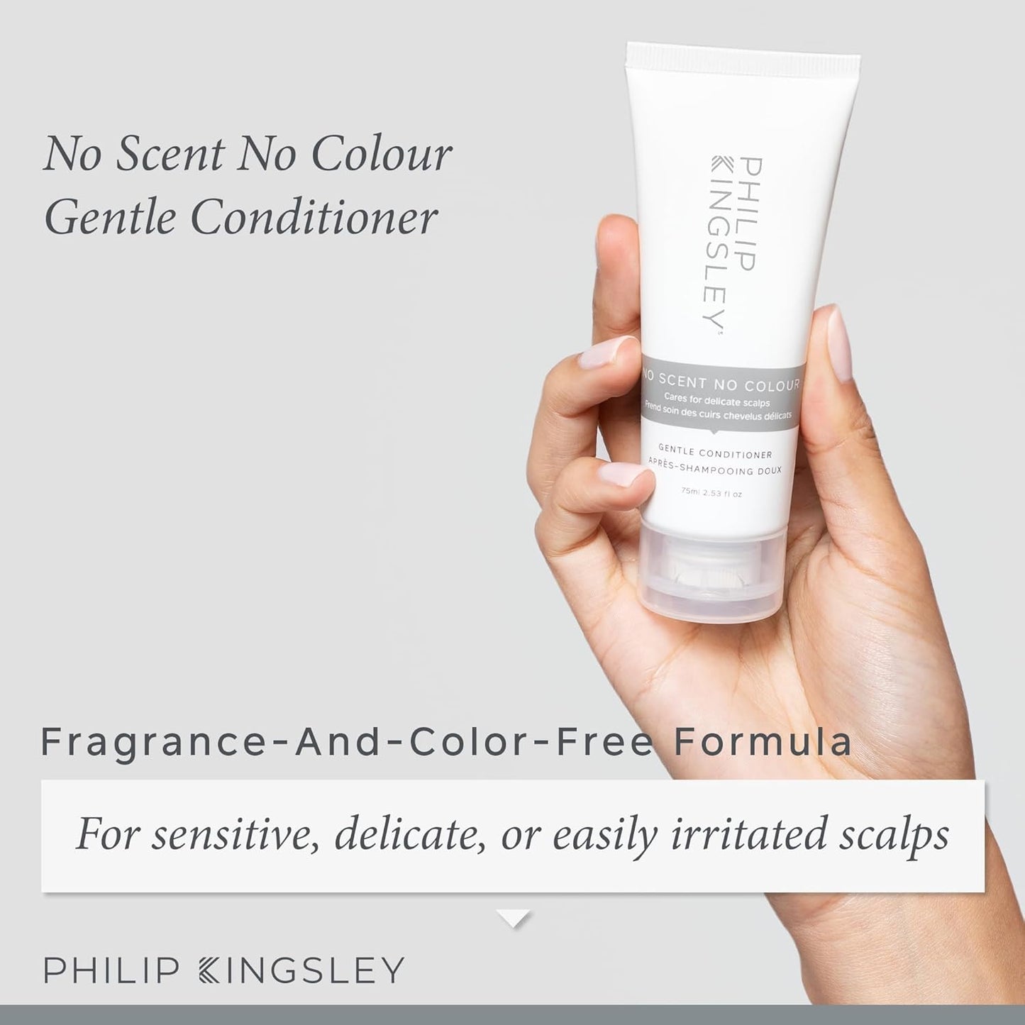 Philip Kingsley Scalp Care Discovery Collection - Includes No Scent No color Shampoo and Conditioner and Overnight Scalp Barrier Serum for Sensitive and Delicate Scalps