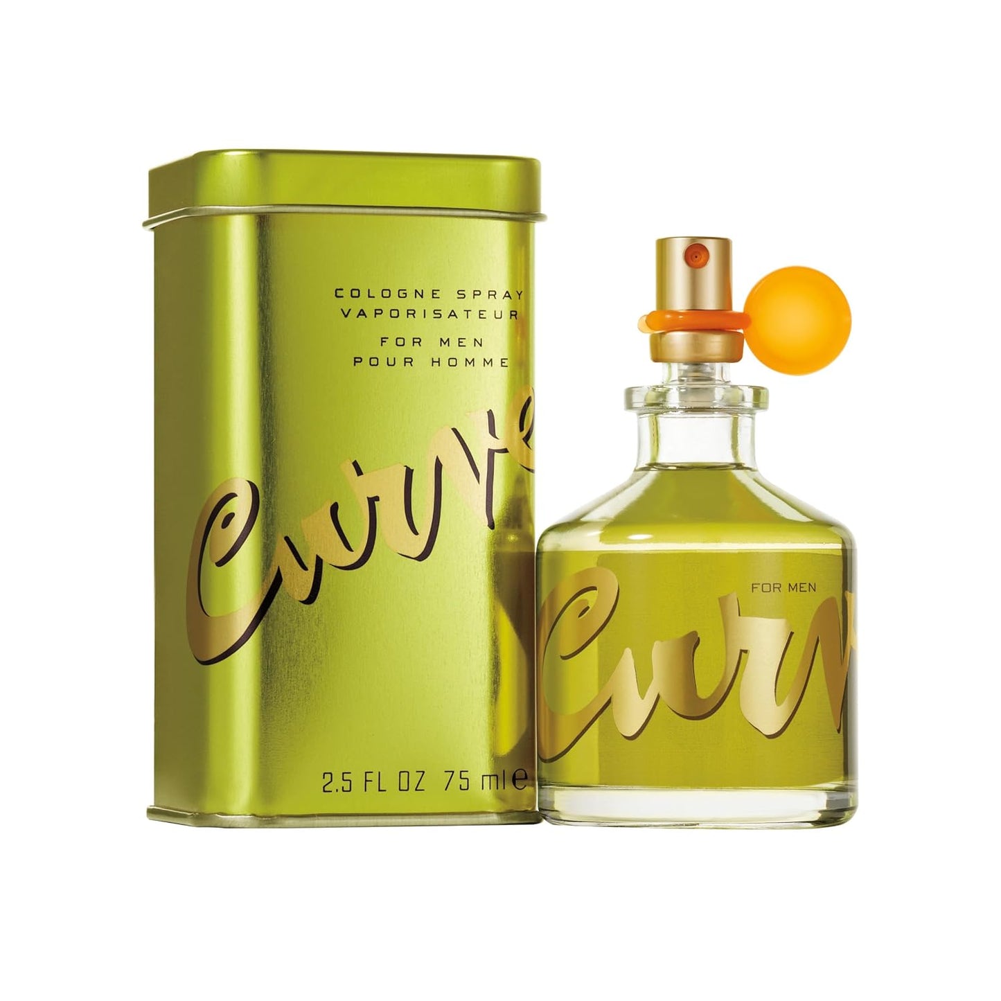 Curve Men's Cologne Fragrance Spray, Spicy Woody Magnetic Scent for Day or Night, 2.5 fl. oz