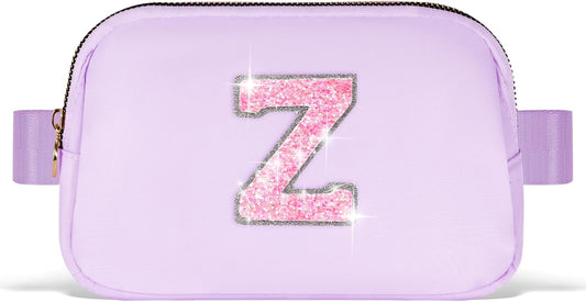 Gifts for Girls Teens Kids - Birthday Gifts for Daughter Sister Her,Teen Girl Essentials,Travel Essentials,Cute Teen Trendy Stuff Waist Packs Belt Bag Crossbody Bag | Lavender,Initial Z
