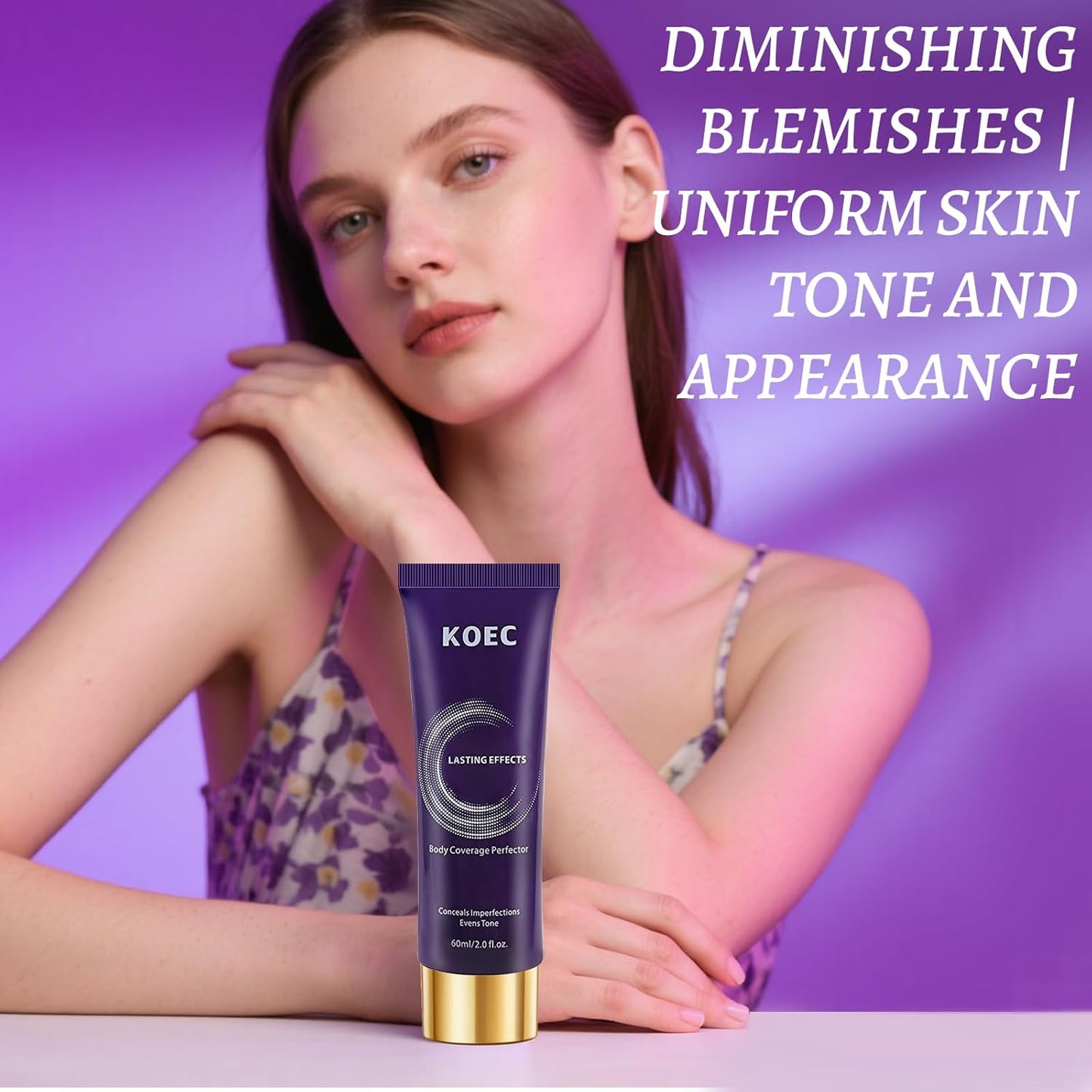 Body Coverage Perfector - Waterproof Leg & Body Makeup, Tattoo Cover Up, Scar & Vein Concealer, 24H Wear, Natural Radiance, 3.5 Oz (Natural Radiance)