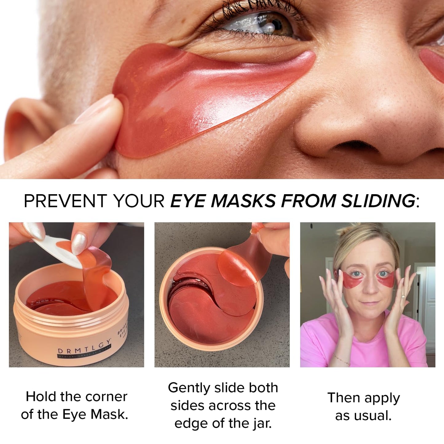 DRMTLGY Best Sellers Bundle: Brightening Eye Masks, Needle-less Serum, & Anti-Aging Tinted Moisturizer with SPF 46