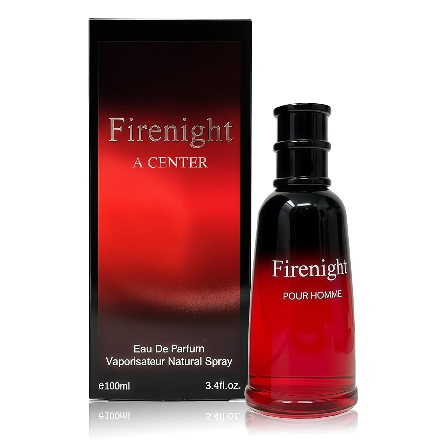 Cologne for Men Firenight 3.4 Fl Oz Eau de Parfume Natural Body Spray Noted with Nutmeg Flower, Lavender, Cedar, Chamomile, Mandarin Orange Fragrance Men's Perfume for Day & Night Use