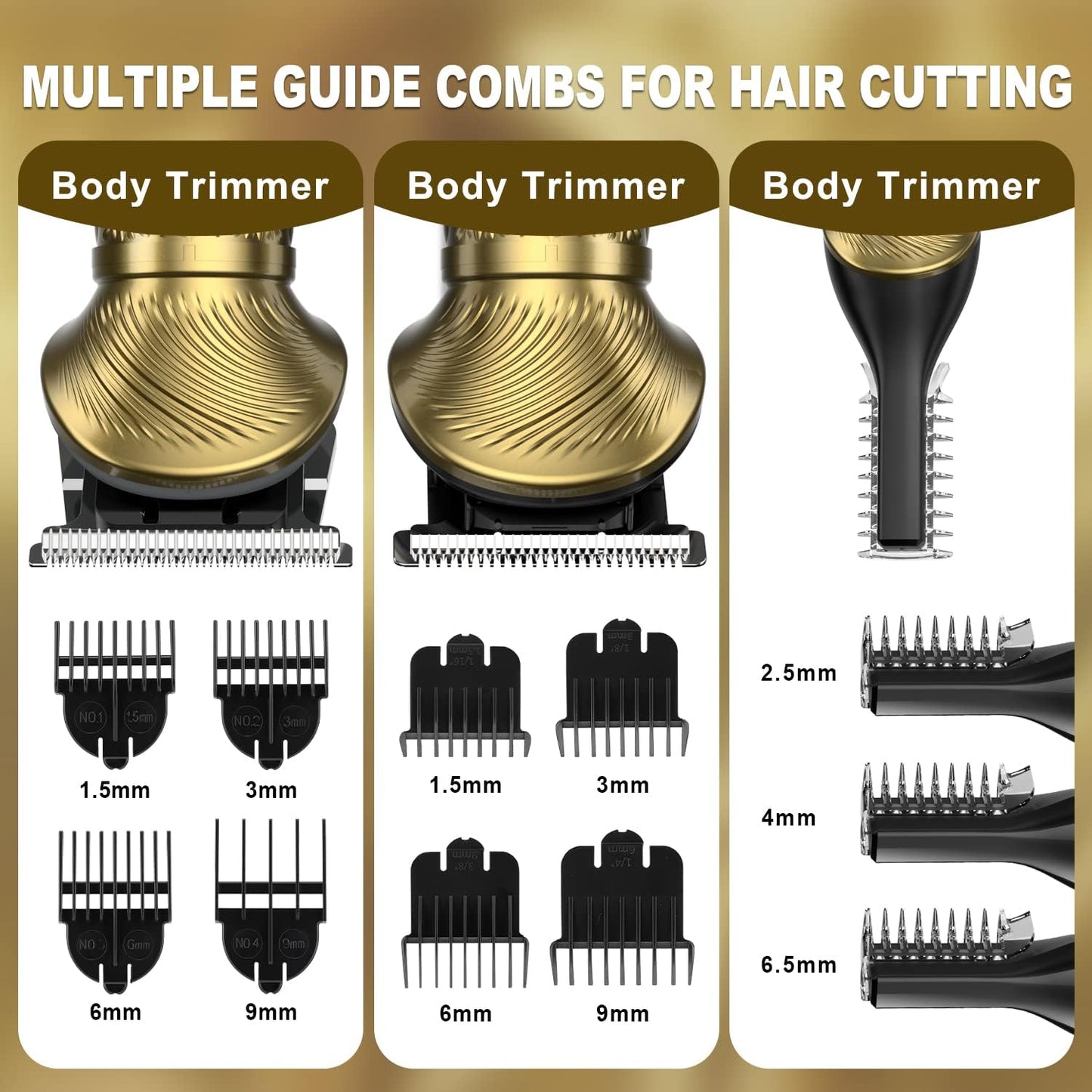 Beard Trimmer Kit for Men - Professional 6 in 1 Hair Clipper Trimmer, Cordless Multi Groomer, Mens Grooming Kit for Beard, Face, Body Nose Electric Razor with Travel Case as Gifts for Him