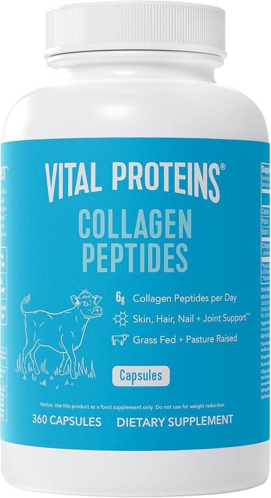 Vital Proteins Collagen Peptides Capsules for Women, Collagen Supplement 360 Capsules