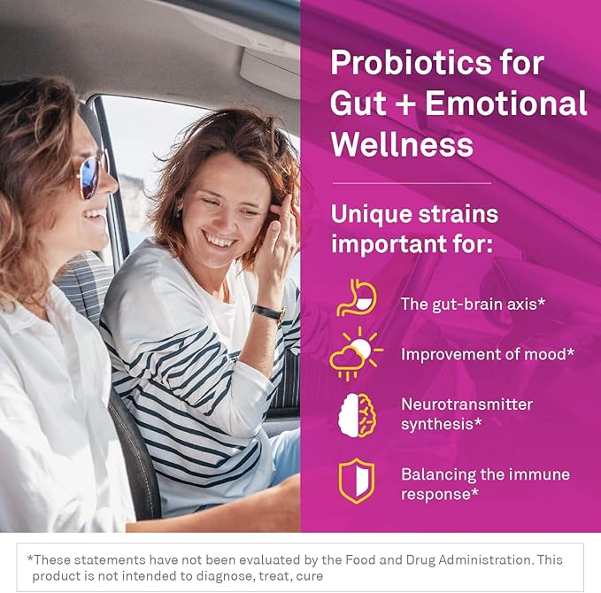NeuroScience Mood Probiotic for Women & Men - NeuroBiota Mood Support Supplement with Probiotics for Digestive Health, Immune Support & Healthy GABA Activity - Nourish the Gut-Brain Axis (30 Capsules)