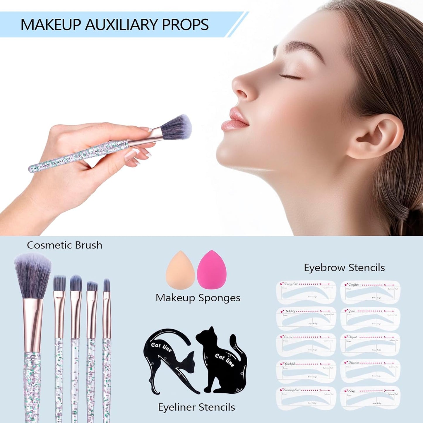 Makeup Kits For Girls Teens, Makeup Gift Set For Women with Eyeshadow Palettes, Brushes, Lip Gloss, Travel Make up Starter Kit For Beginners (C0934)