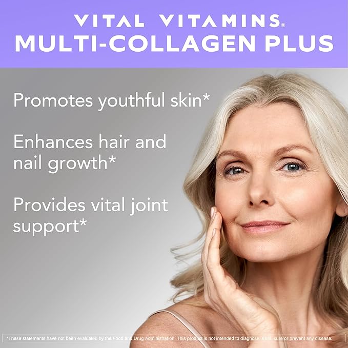 Vital Vitamins Multi Collagen Plus Pills + Biotin Complex Pills