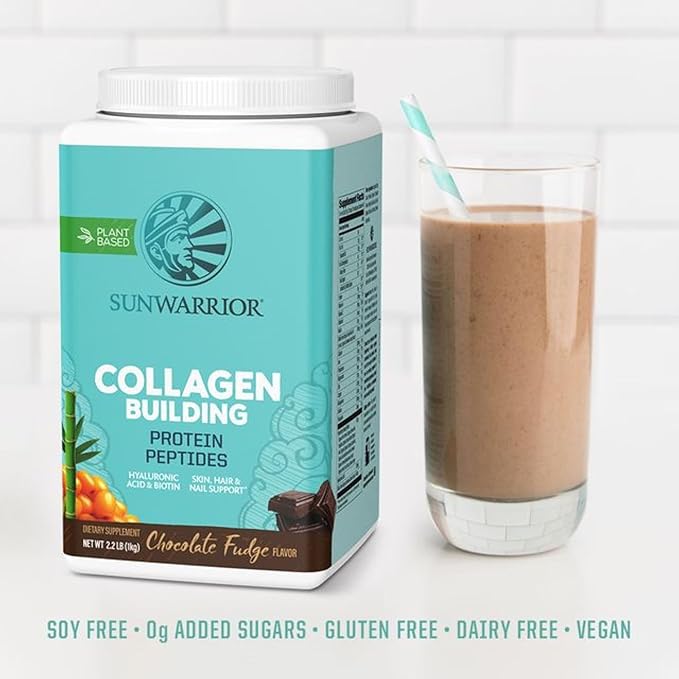 Vegan Collagen Protein Powder for Women | Plant Based Collagen Powder Chocolate Flavor with Vegan Hair Skin and Nails Vitamins | Non-GMO No Added Sugar Soy Dairy & Gluten Free (Chocolate, 40 Servings)